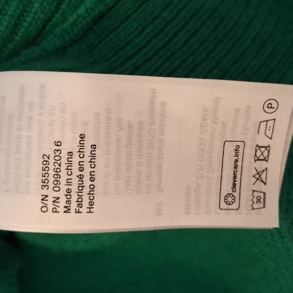 NEW COS Cashmere Sweater Jumper Bright Green Size L! VERY RARE COLOR!!! - Picture 12 of 13